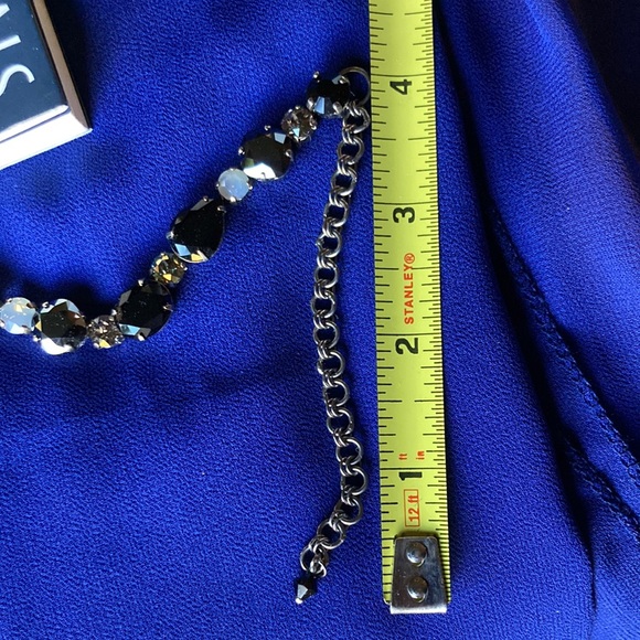 Sorrelli New Black Crystal & Silvertone Narcissus Necklace - Picture 5 of 10